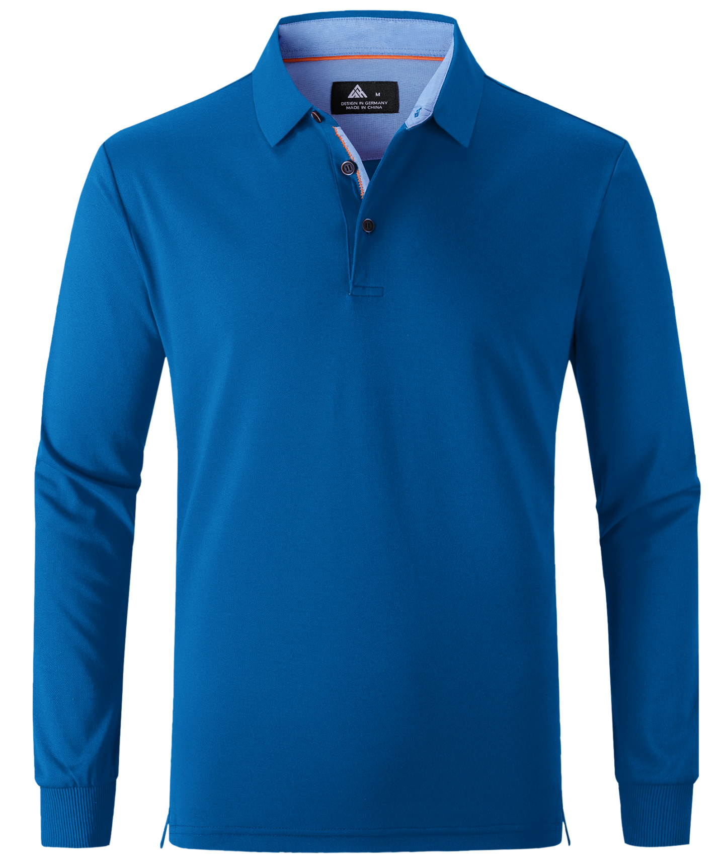 ZITY Men's Button Up Dri Fit Long Sleeve Polo Shirt-CFMPO00095