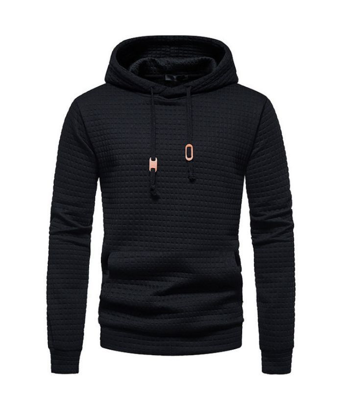 ZITY Men's Long Sleeves Adjustable Drawstring Waffle Hoodie-ZPK007590 | Zitysports
