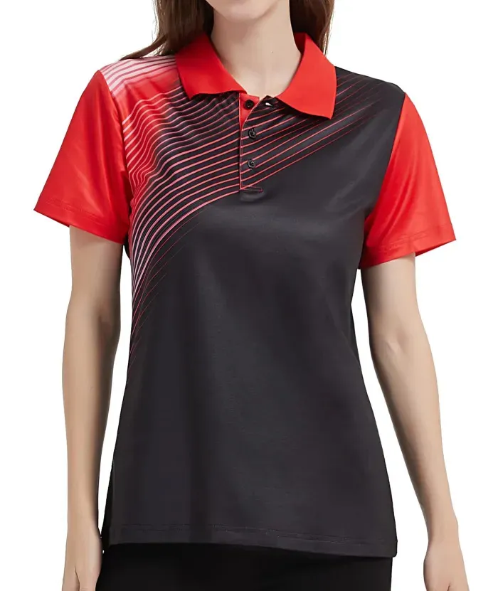 ZITY Women's Quick Dry Short Sleeve Button Up Polo Shirt-ZPK003076 | Zitysports