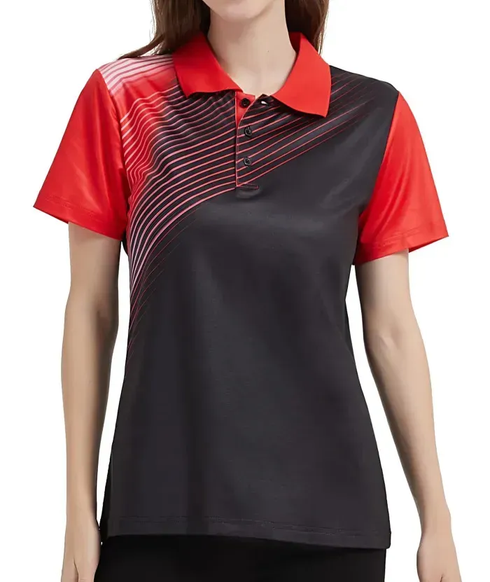 ZITY Women's Quick Dry Short Sleeve Button Up Polo Shirt-ZPK003076 | Zitysports