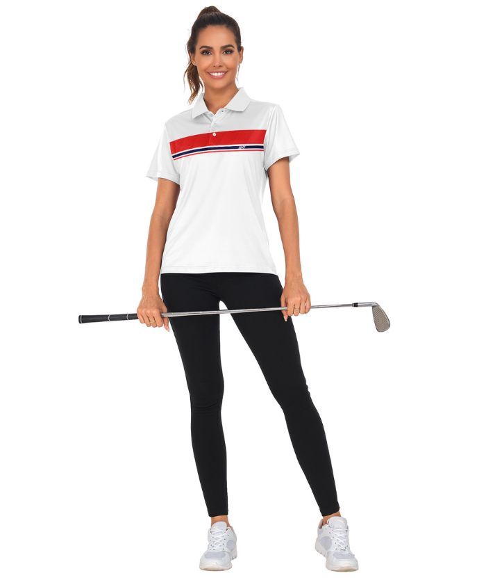 ZITY Women's Dri Fit White Golf Polo Shirt-CUWPO01937