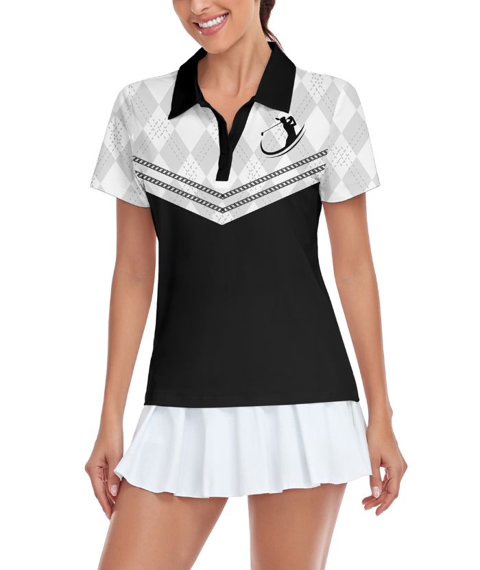 ZITY Women's Dri Fit Color Block Golf Polo Shirt-CUWPO01560