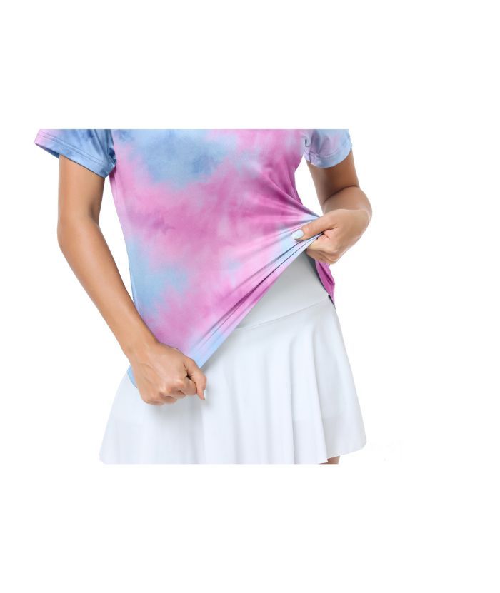 ZITY Women's Tie Dye print Dri fit Golf Polo Shirt-CUWPO01994