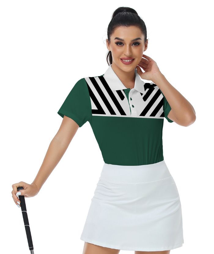ZITY Women's Emerald Dri Fit Golf Polo Shirt-CUWPO01572
