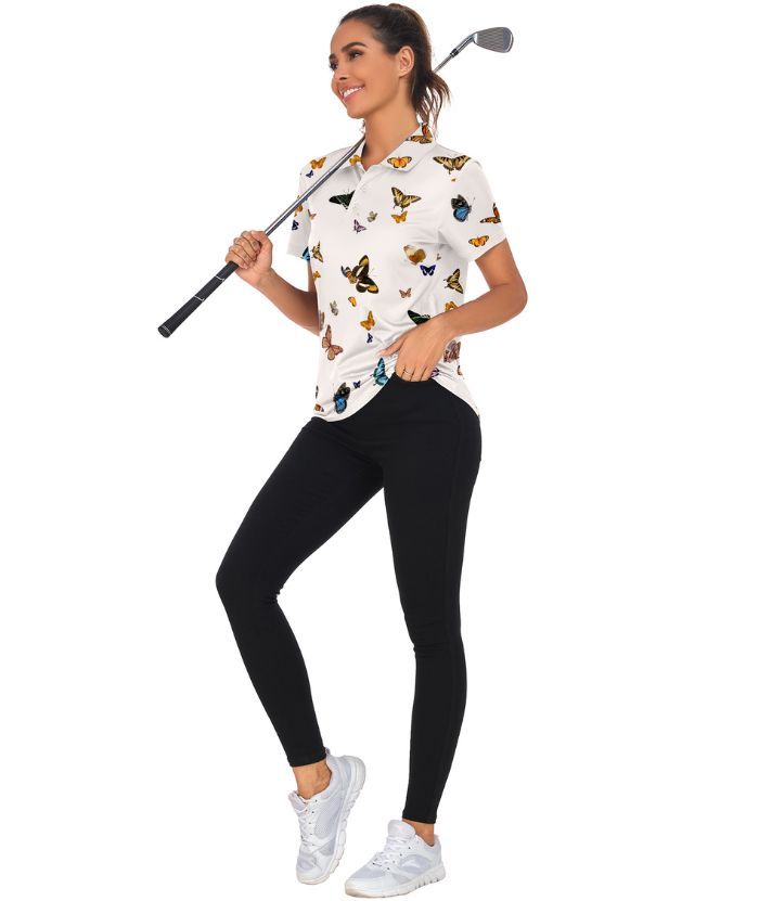 ZITY Women's Slim Fit Beige Golf Polo Shirt-CUWPO02016