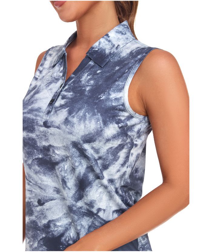 ZITY Women's Dri Fit Sleeveless Golf Polo Shirt-CUWBP02218