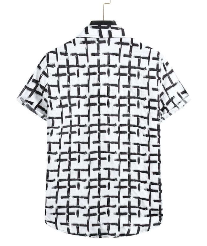 ZITY Men's Spring and Summer Printed Shirt