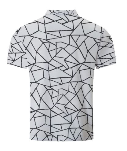 ZITY Men's Abstract Line Pattern Casual Golf Shirt 