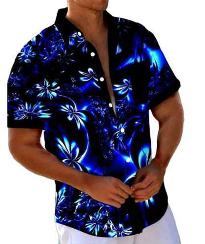 ZITY Men's Summer Floral Printed Shirt-MTS06202