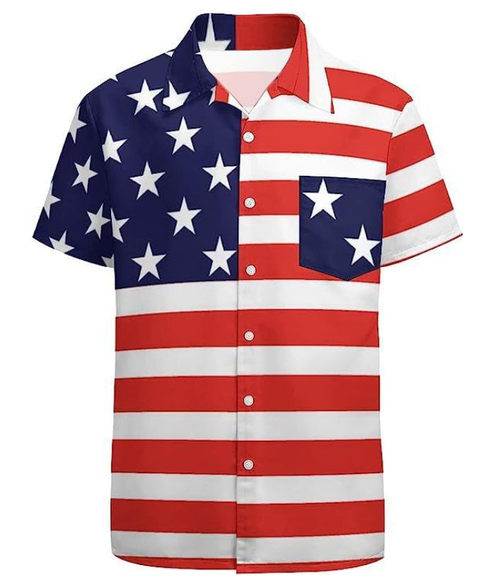 ZITY Men's Usa Flag 3D Digital Printed Shirt-DUMPO06256