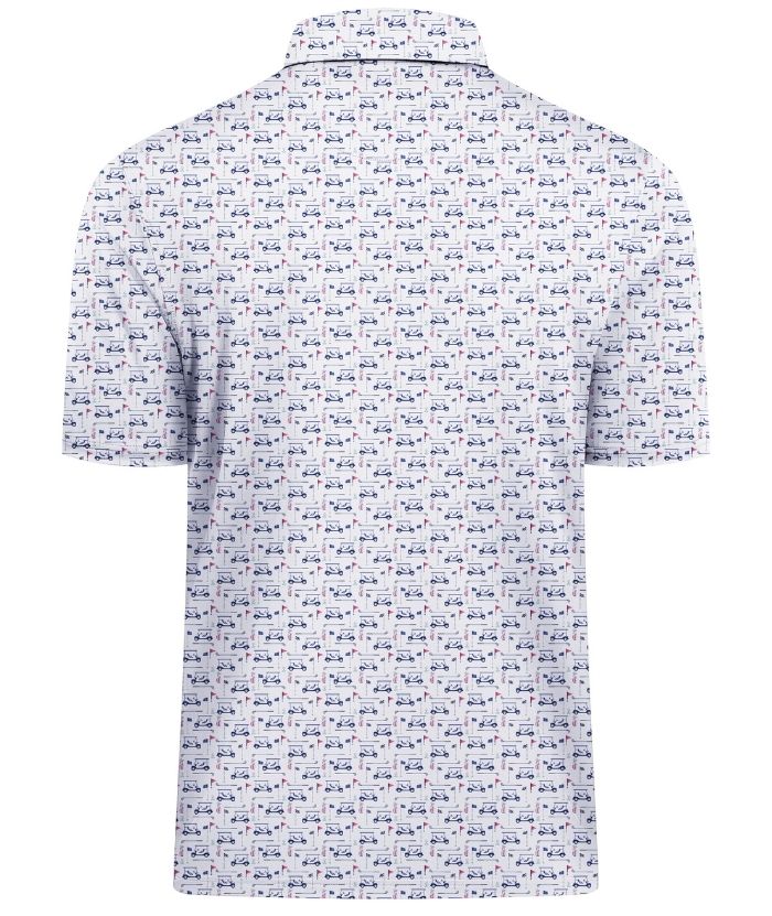 ZITY Men's Button Up Dri Fit Printed Polo Shirt-CUMPO05527