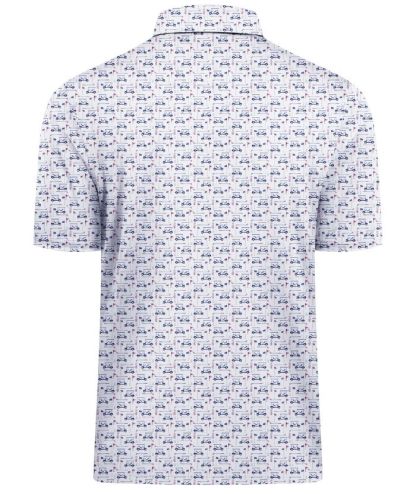 ZITY Men's Button Up Dri Fit Printed Polo Shirt-CUMPO05527