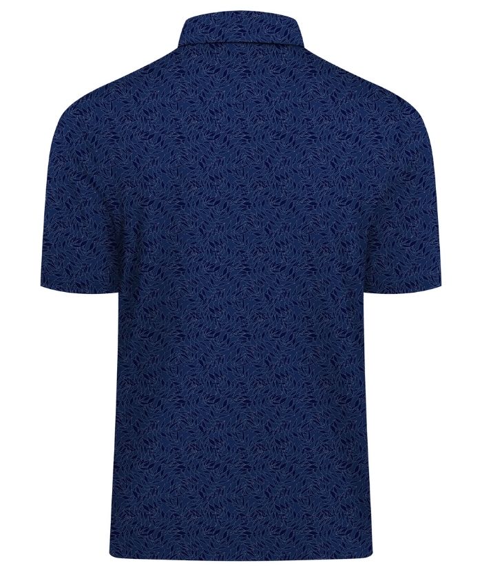 ZITY Men's Button Up Slim Fit Printed Polo Shirt-CUMPO05189