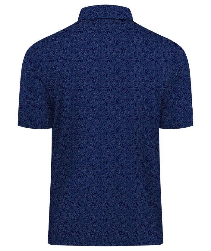 ZITY Men's Button Up Slim Fit Printed Polo Shirt-CUMPO05189