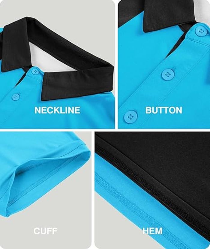 ZITY Men's Short Sleeve Athletic Dri Fit Polo Shirt-CEMPO01867