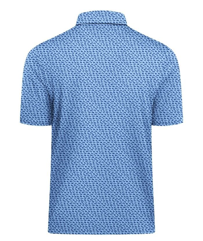 ZITY Men's Button Up Slim Fit Printed Polo Shirt-CUMPO05195