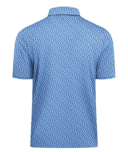 ZITY Men's Button Up Slim Fit Printed Polo Shirt-CUMPO05195