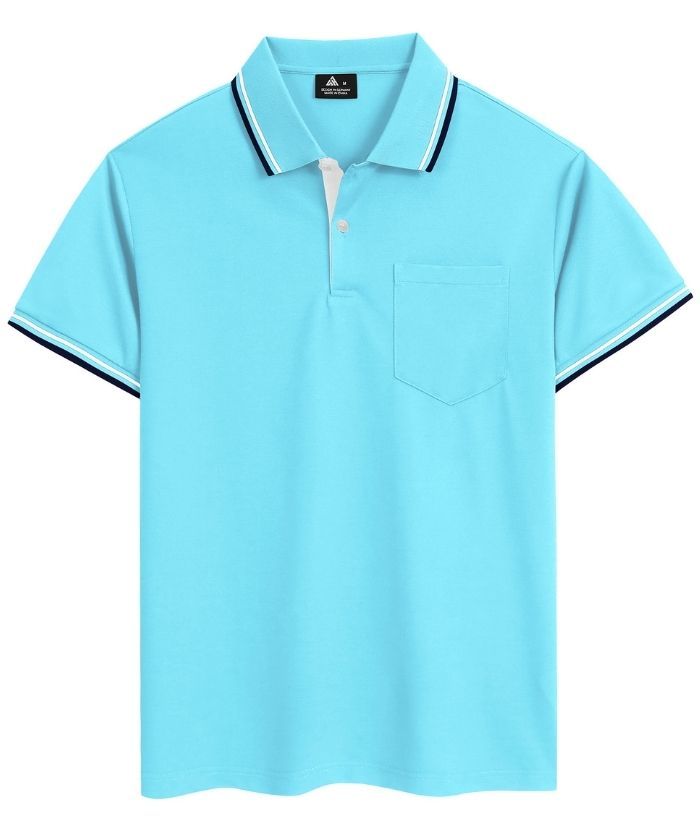 ZITY Men's Button Up Dri Fit Golf Polo Shirt-CFMPO00134