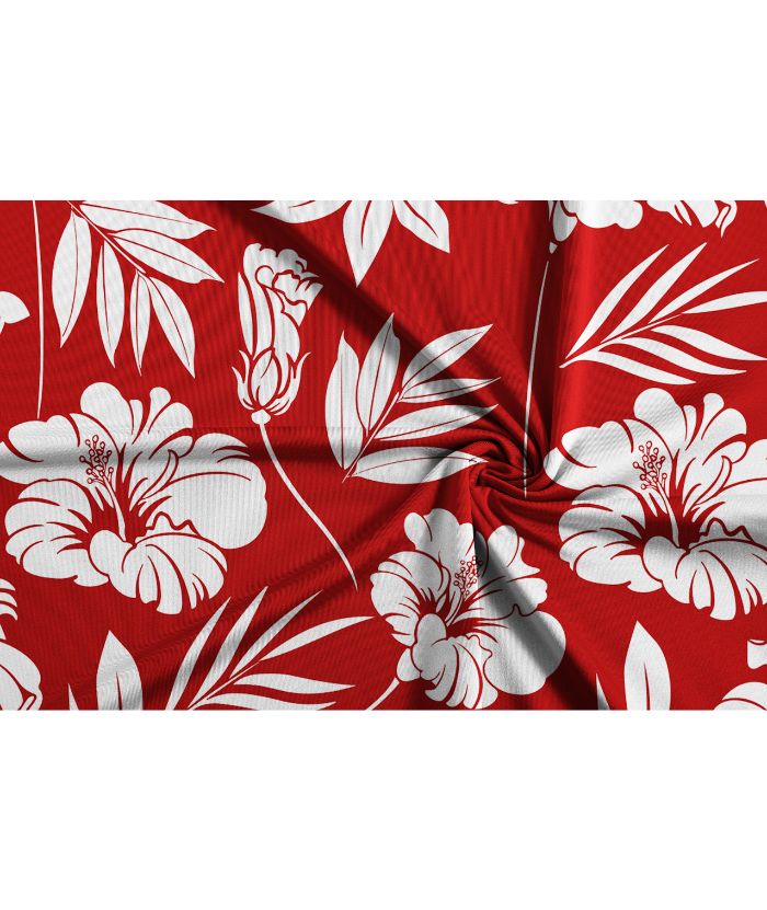 ZITY Men's Hawaiian Flower Print Polo Shirts-CUMPO05190