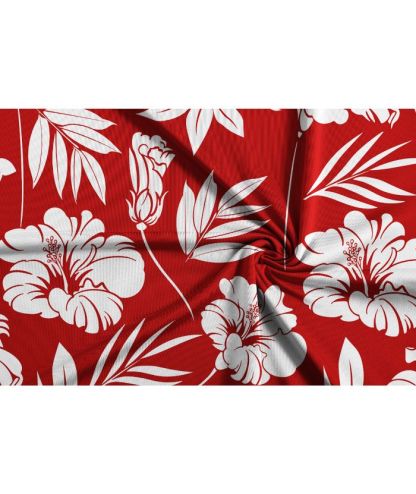 ZITY Men's Hawaiian Flower Print Polo Shirts-CUMPO05190