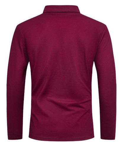 ZITY Men's Long Sleeve Moisture Wicking Casual Polo Shirt-CUMLP03511
