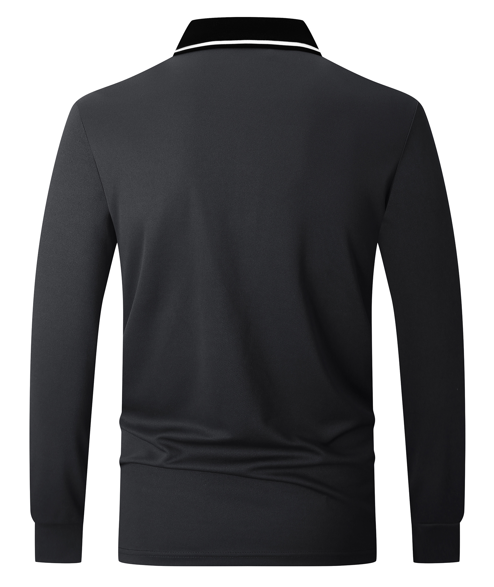 ZITY Men's Button Up Slim Fit Long Sleeve Golf Polo Shirt-CEMLP06140