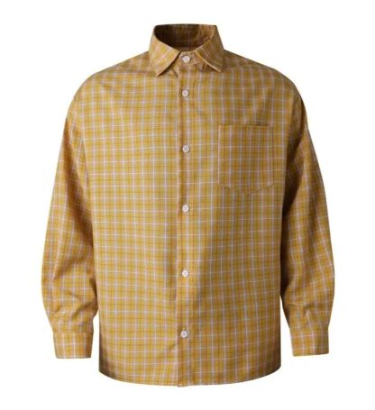 ZITY Men’s Autumn Vintage Plaid Long Sleeve Loose Fit Casual Shirt–DUMLT06594