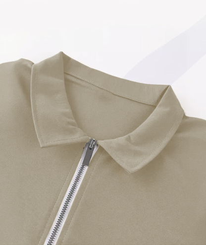 ZITY Men's Quarter Zip Polo Shirt-ZPK010448 | Zitysports