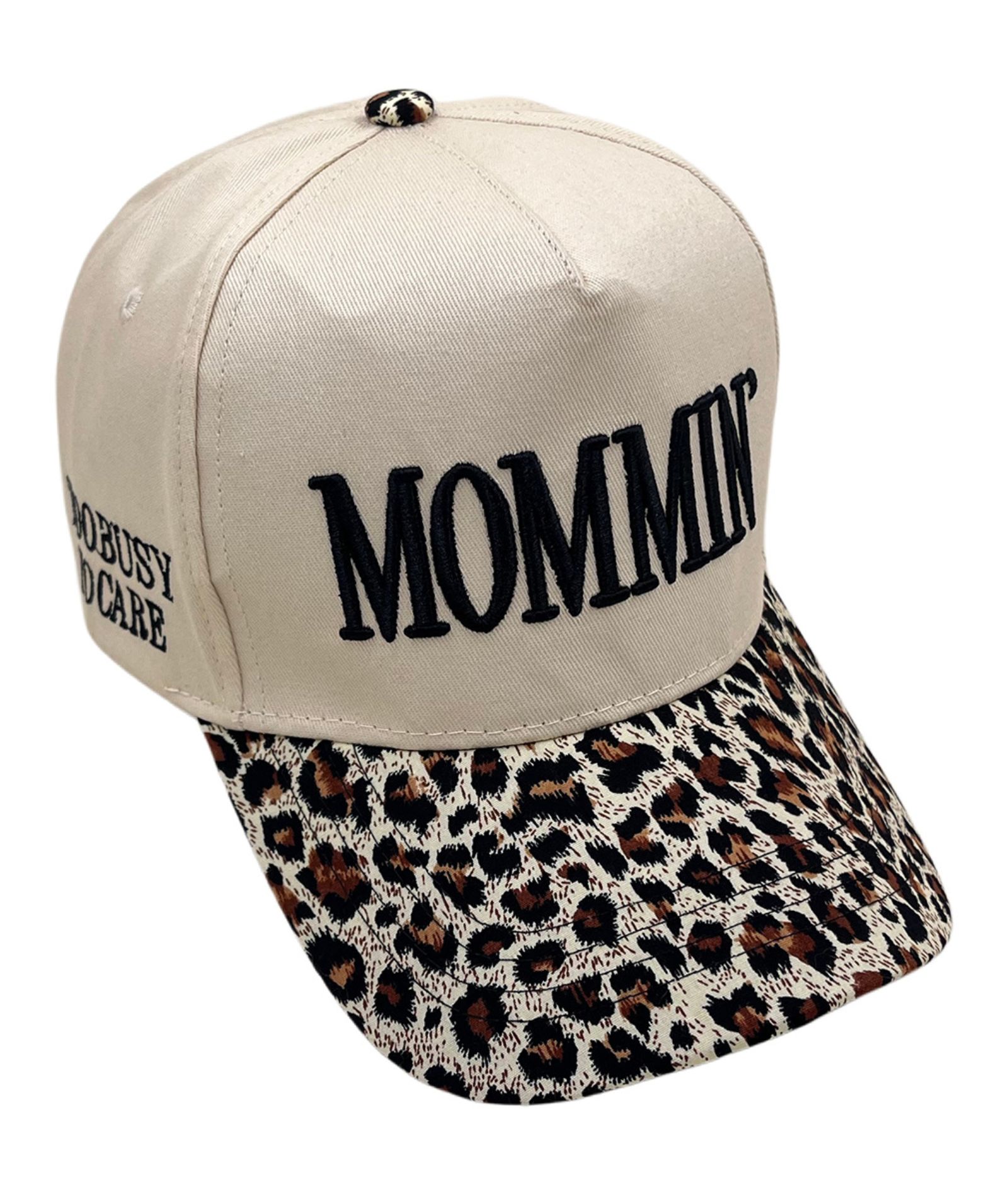 ZITY Womens MOMMIN Embroidered Leopard Print Baseball Caps Adjustable Trucker Hats