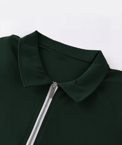 ZITY Men's Quarter Zip Polo Shirt-ZPK010448 | Zitysports