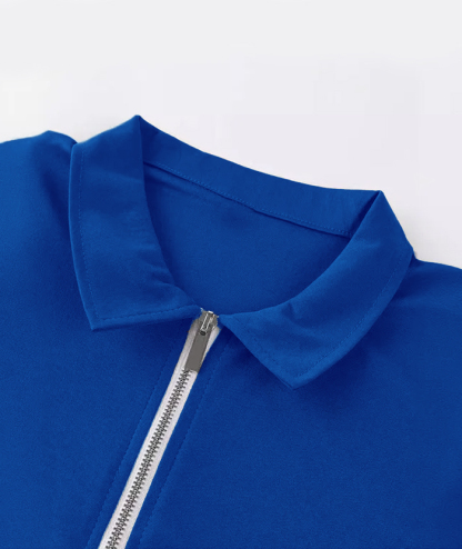 ZITY Men's Quarter Zip Polo Shirt-ZPK010448 | Zitysports