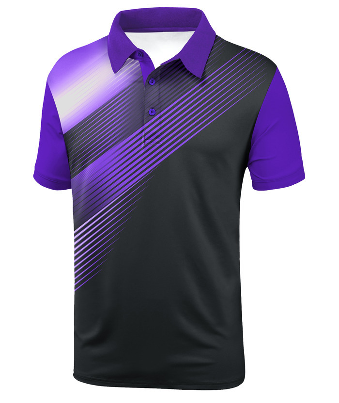 ZITY Men's Moisture Wicking Quick Dry Short Sleeve Print Golf Polo Shirt-APOH700045 | Zitysports