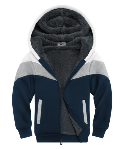 ZITY Boy's Collar Fleece Zip Up Hoodie-ZPK005858 | Zitysports