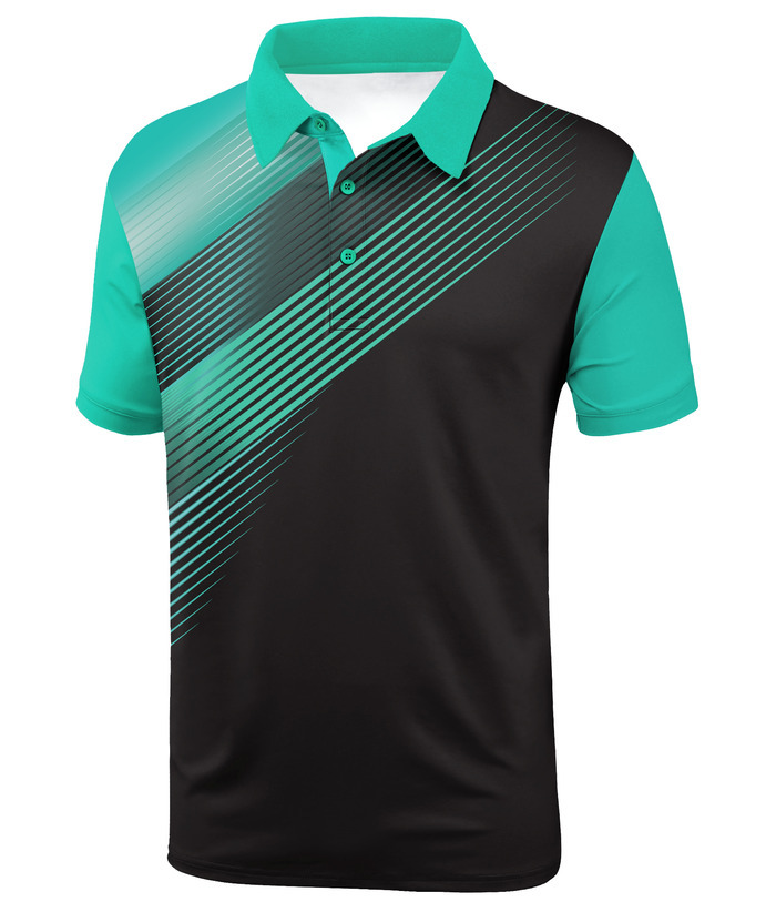 ZITY Men's Moisture Wicking Quick Dry Short Sleeve Print Golf Polo Shirt-APOH700045 | Zitysports