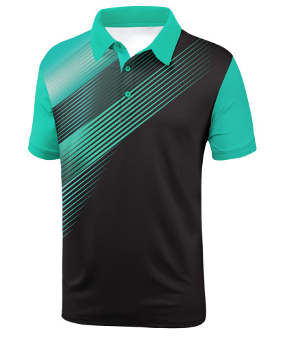 ZITY Men's Moisture Wicking Quick Dry Short Sleeve Print Golf Polo Shirt-APOH700045 | Zitysports