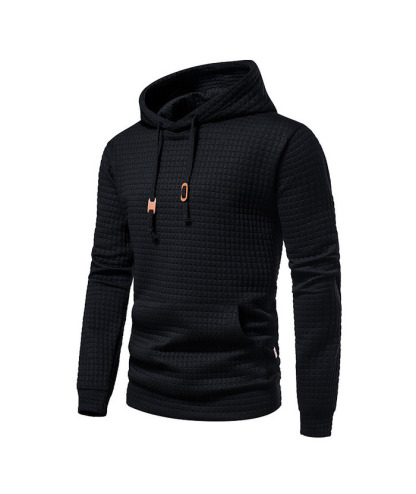 ZITY Men's Long Sleeves Adjustable Drawstring Waffle Hoodie-ZPK007590 | Zitysports