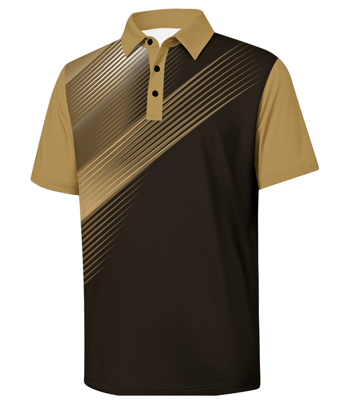 ZITY Men's Moisture Wicking Quick Dry Short Sleeve Print Golf Polo Shirt-APOH700045 | Zitysports