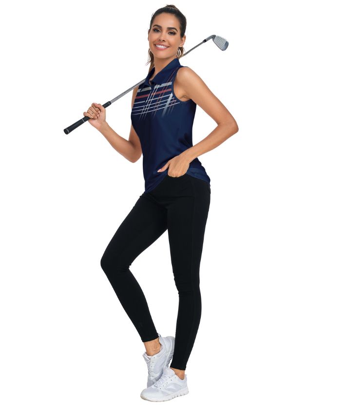 ZITY Women's Over Size Fast Dry Sleeveless Casual Polo Shirt-ZPK001146 | Zitysports