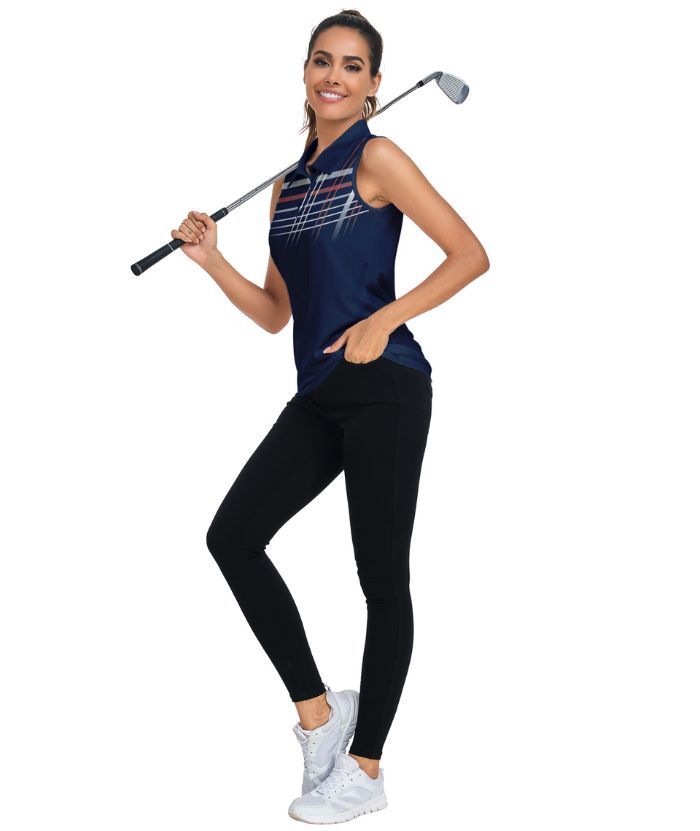 ZITY Women's Over Size Fast Dry Sleeveless Casual Polo Shirt-ZPK001146 | Zitysports