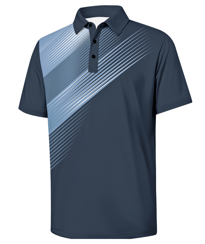 ZITY Men's Moisture Wicking Quick Dry Short Sleeve Print Golf Polo Shirt-APOH700045 | Zitysports