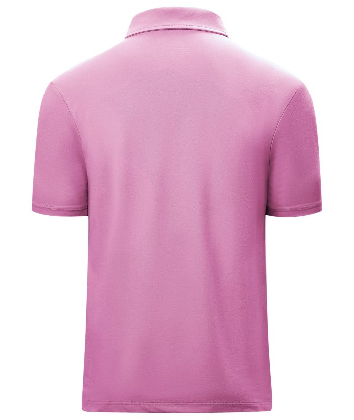 ZITY Men's Zip Up Golf Polo Short Sleeve Moisture Wicking Shirt S-3XL-ZPK007845|Zitysports