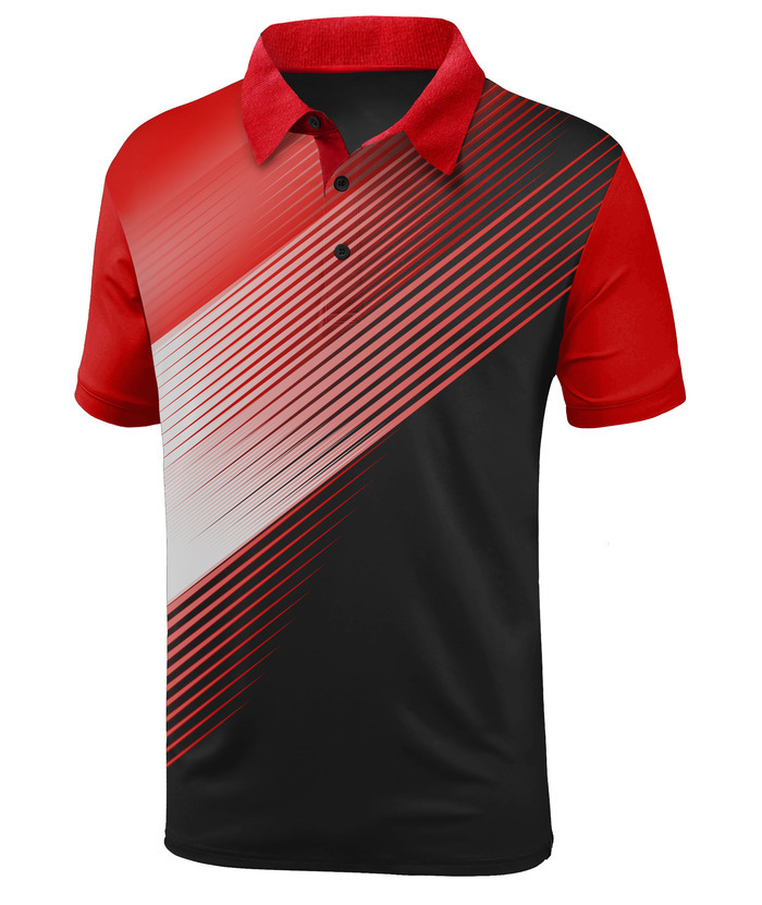 ZITY Men's Moisture Wicking Quick Dry Short Sleeve Print Golf Polo Shirt-APOH700045 | Zitysports