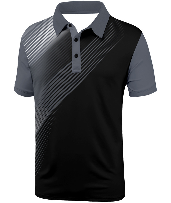 ZITY Men's Moisture Wicking Quick Dry Short Sleeve Print Golf Polo Shirt-APOH700045 | Zitysports