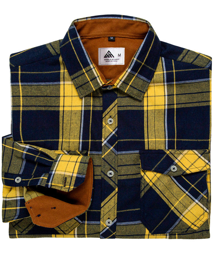 ZITY Men's Plaid Button Up Shirt with Flap Pocket Spring Fall Top-ZPK006565 | Zitysports