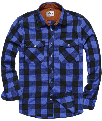 ZITY Men's Plaid Button Up Shirt with Flap Pocket Spring Fall Top-ZPK006565 | Zitysports