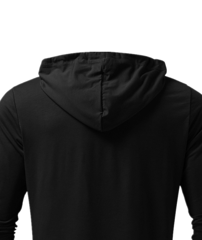 ZITY Men's Lightweight Long Sleeve Button Henley Hoodie-DUMHD04900|Zitysports