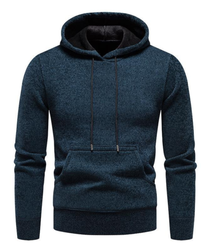 ZITY Men's Knitted Pullover Solid Color Sweatshirt Hoodei-DUMFH04927|Zitysports