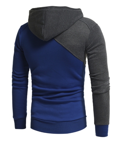 ZITY Men's Long Sleeve Patchwork Color Block Athletic Hoodie-DUMFH04916|Zitysports