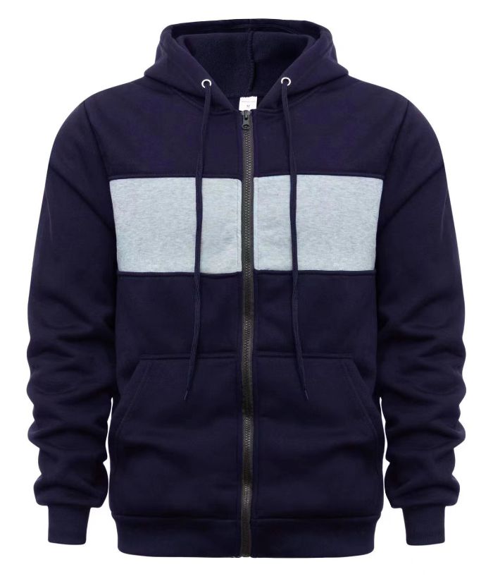 ZITY Men's Fleece Long Sleeve Casual Fashion Color Block Hoodie-DUMFH04983|Zitysports