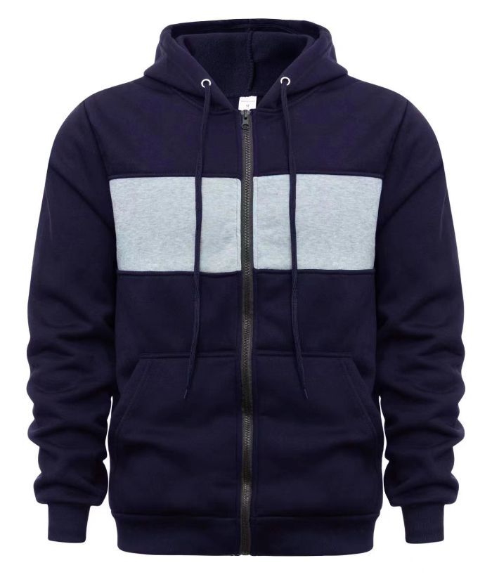 ZITY Men's Fleece Long Sleeve Casual Fashion Color Block Hoodie-DUMFH04983|Zitysports